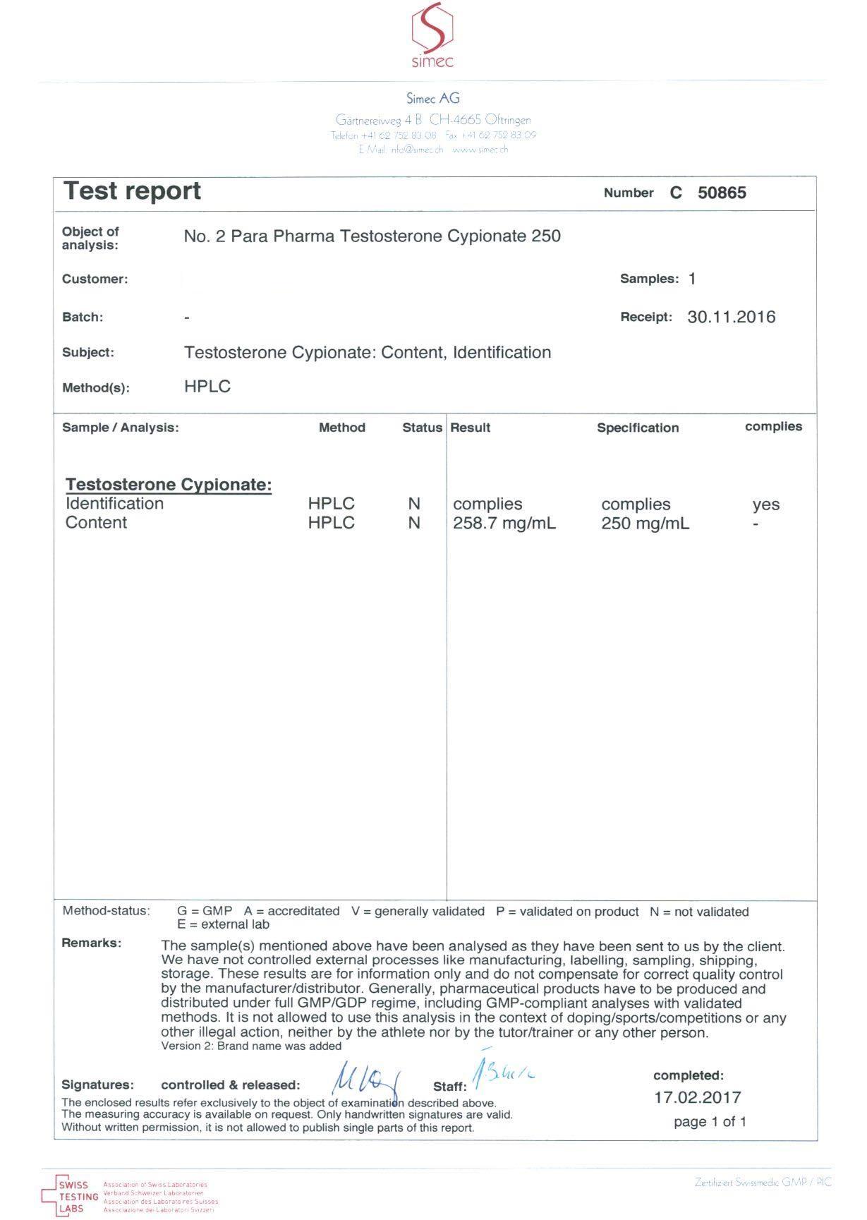 TESTO C 250